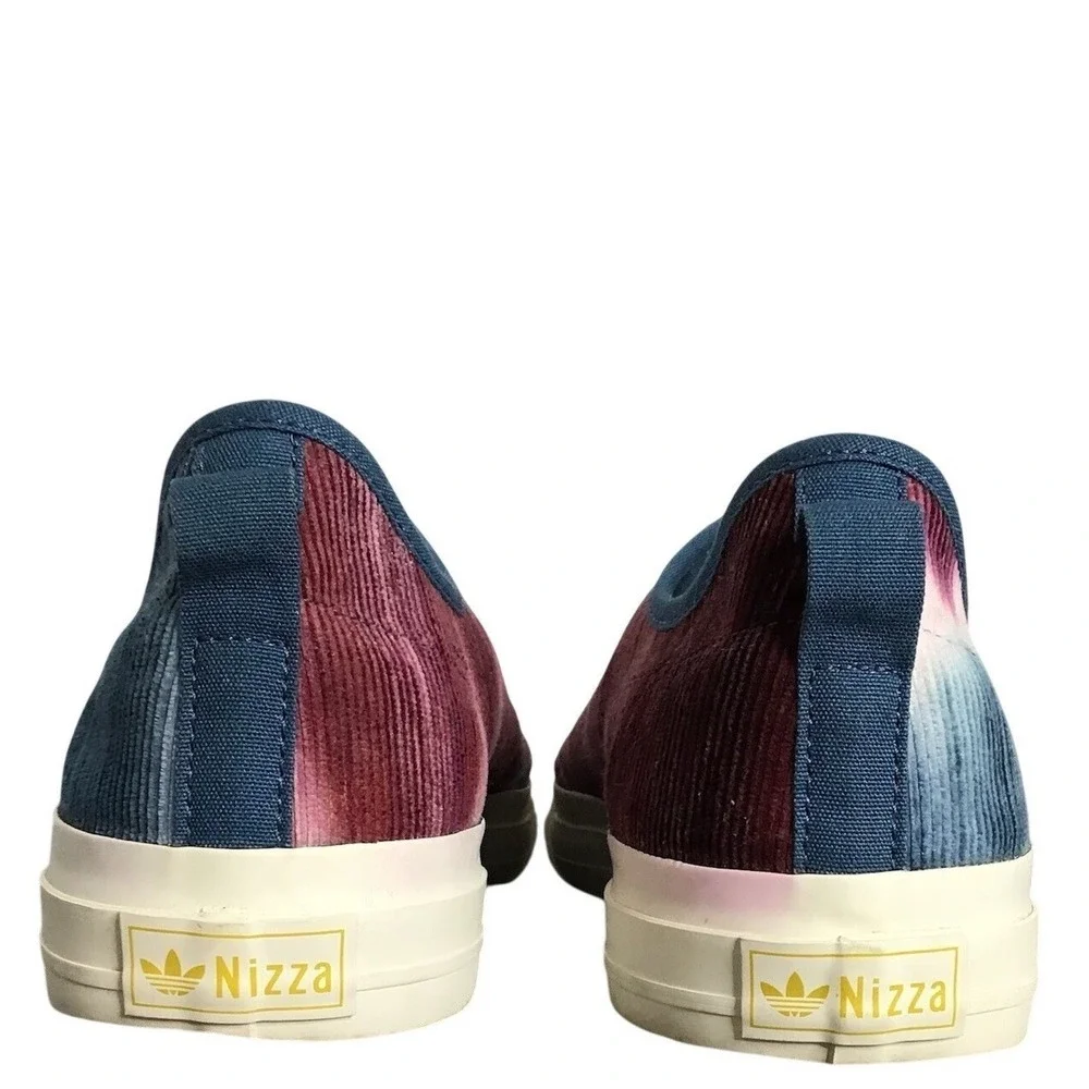 Adidas Nizza Corduroy Tie Dye‎ Low Top Sneakers Women Sz 7 Blue Pink White